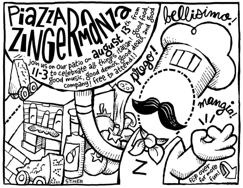 Design and Illustration for a Kids Placemat for Zingerman's Deli