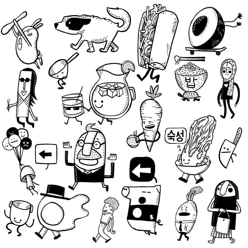 Illustrations of Various Characters for Miss Kim