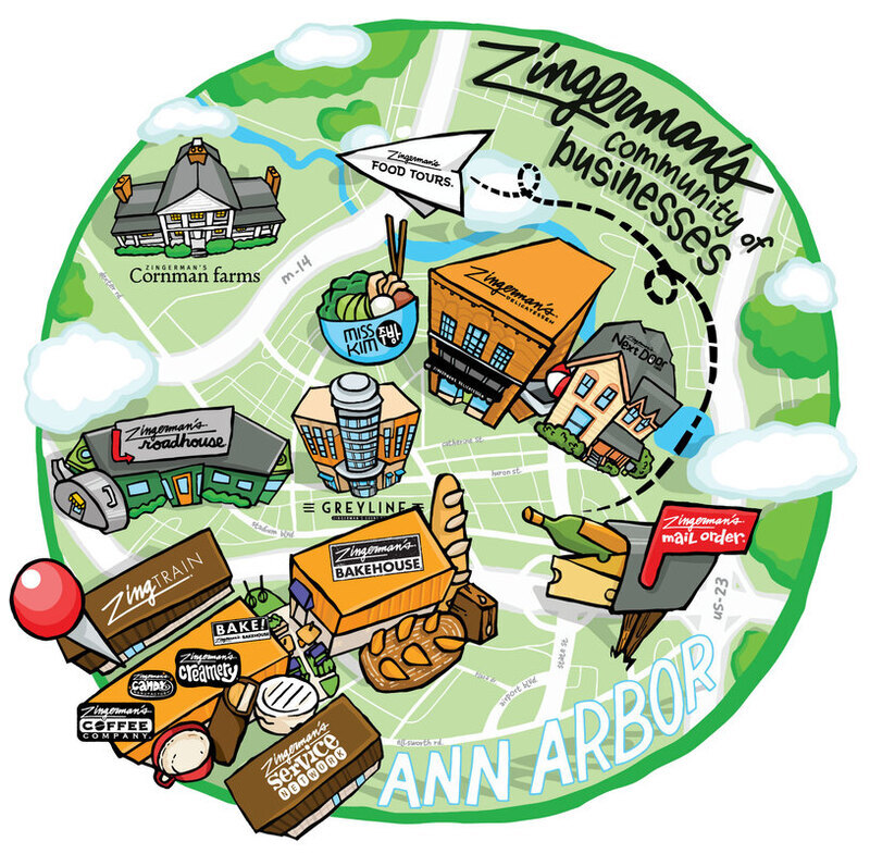 Wall Decal Design and Illustration for ZingTrain